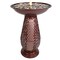 Sunnydaze Iron Crosshatch Bird Bath Water Fountain With Led Lights